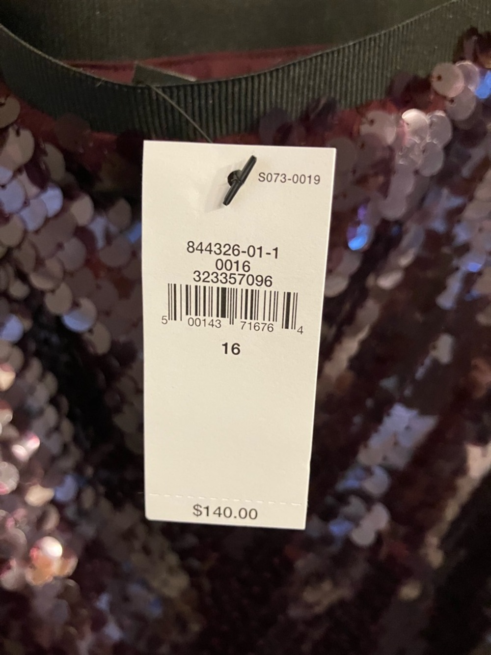 Banana Republic Factory Deep Plum Sequin Midi Skirt - Picture 4 of 4